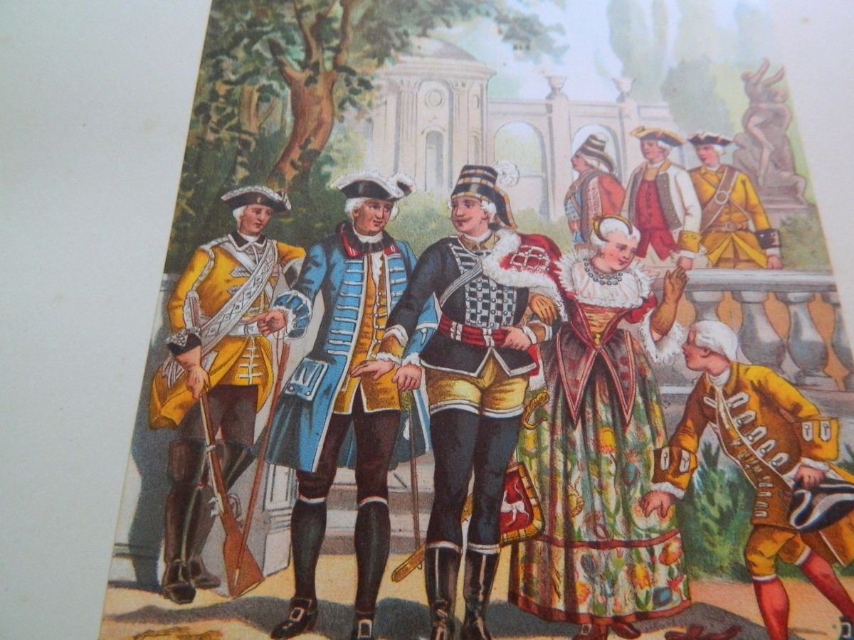 Costumes des Régiments et des Milices recrutés dans les anciennes provinces d'Alsace et de la Sarre. Les Républiques de Strasbourg et de Mulhouse. La Principauté de Montbéliard et le Duché de Lorraine pendant les XVIIe et XVIIIe siècles.