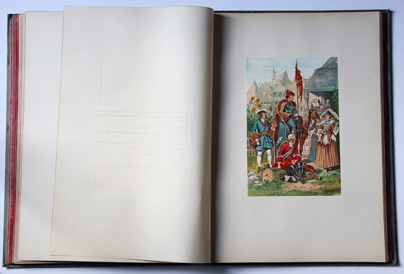 Costumes des Régiments et des Milices recrutés dans les anciennes provinces d'Alsace et de la Sarre. Les Républiques de Strasbourg et de Mulhouse. La Principauté de Montbéliard et le Duché de Lorraine pendant les XVIIe et XVIIIe siècles.