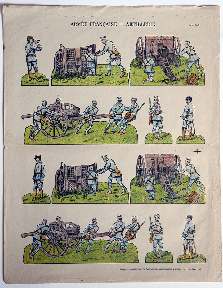 Planche imagerie Wissembourg guerre 1914/18 armée française Artillerie