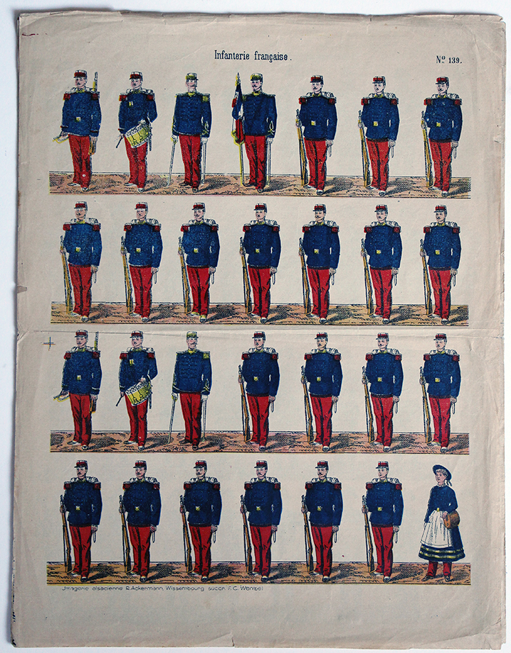 Planche imagerie Wissembourg guerre 1914/18 armée française