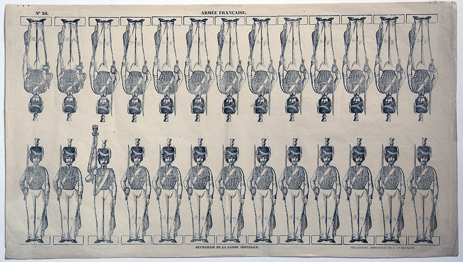 Petits Soldats de Strasbourg - Artillerie Garde Second Empire 1855 - Planche Silbermann