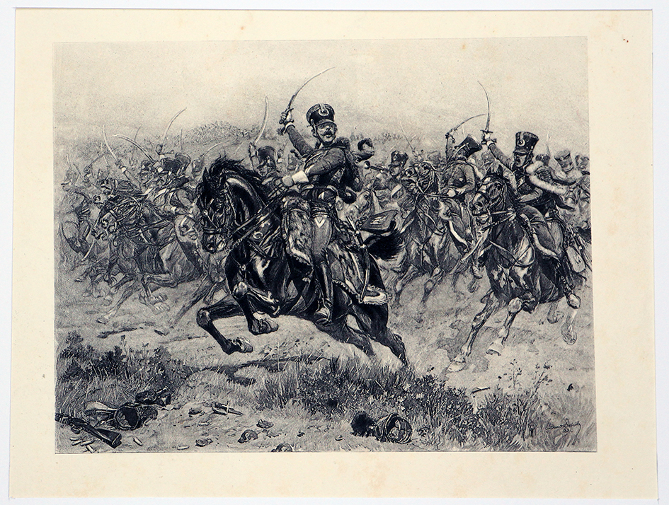 Edouard Détaille - Charge de Hussards - 1er Empire - Gravure
