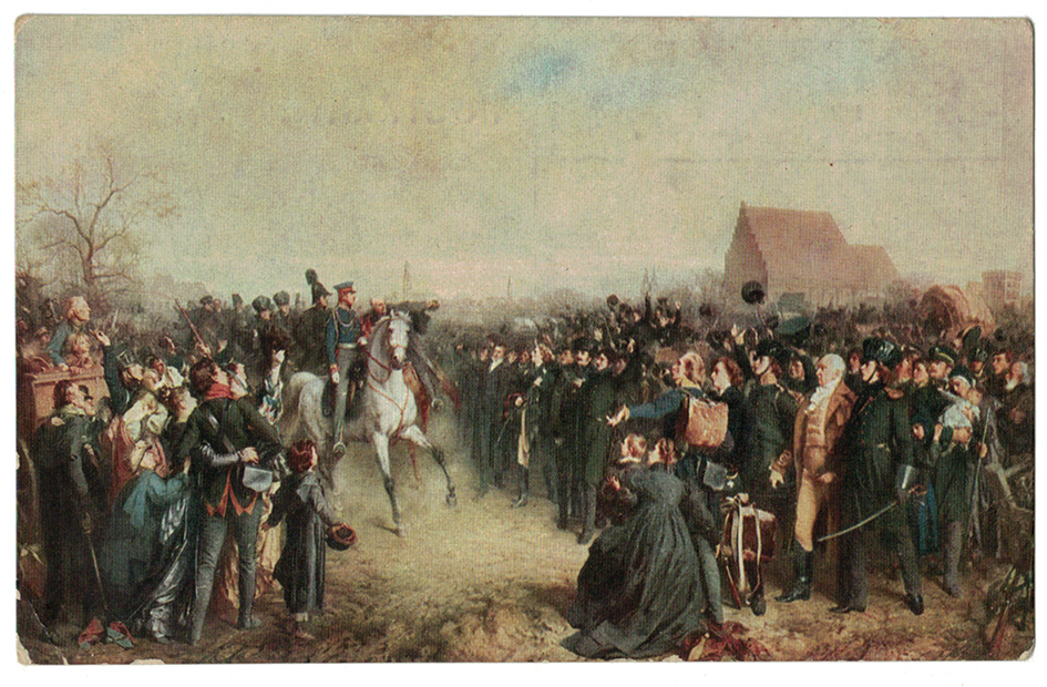 2 Cartes Guerre de Libération 1813 - Prusse Blücher - Passage du Rhin - Befreiungskriege