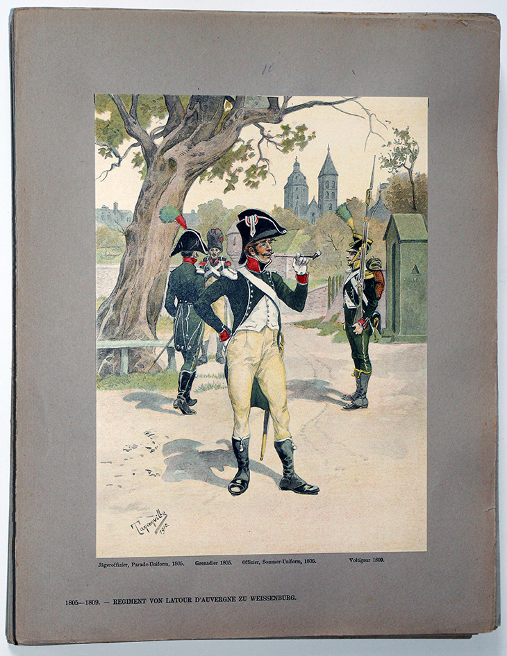 Les garnisons d'Alsace - Gravure Tanconville - Régiment de Latour-Maubourg - 1805/1809