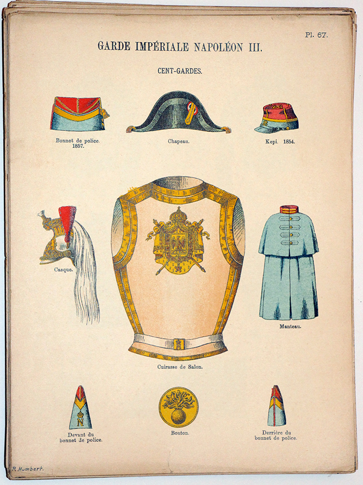 Lienhardt et Humbert - Uniformes de l'armée Française - TIII - Planche 67 - Garde Impériale Napoléon III