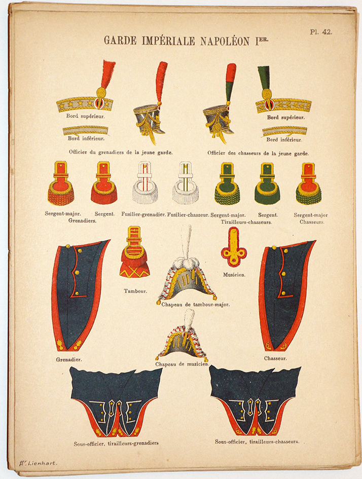 Lienhardt et Humbert - Uniformes de l'armée Française - TomeIII - Pl42 - Garde Impériale Napoléon 1er