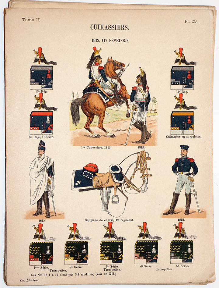 Lienhardt et Humbert - Uniformes de l'armée Française - TomeII - Pl20 - Les Cuirassiers 1812