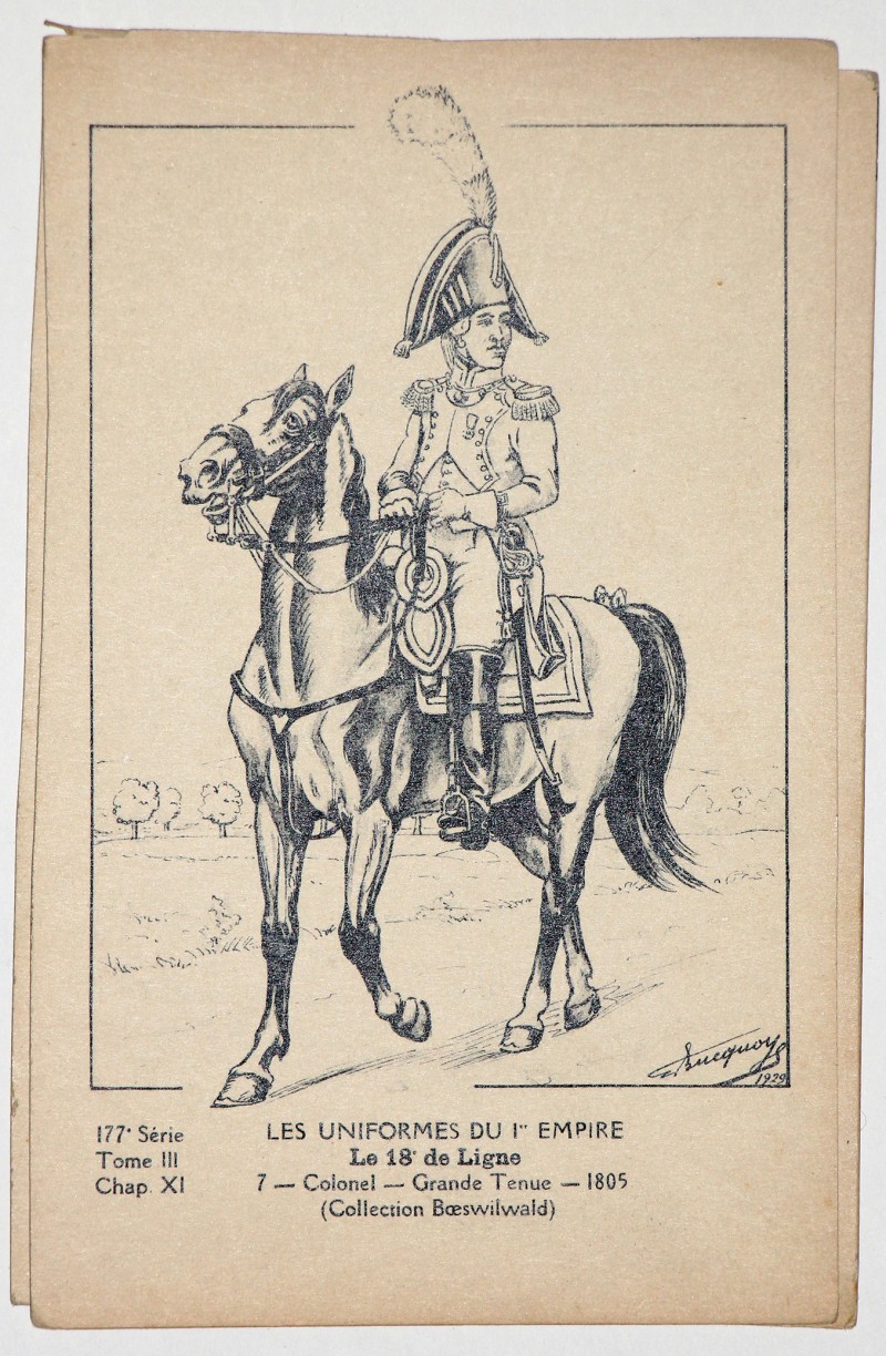 Carte Bucquoy - Les Uniformes du 1er Empire - Série 177 - N°7/4/3