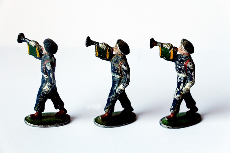 Figurines Quiralu ancienne chasseur à pied France 1940 trompette