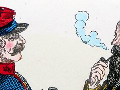 Nos troupiers, un album comique sur l’armée française sous le Second Empire par Gilbert Randon, caricaturiste.