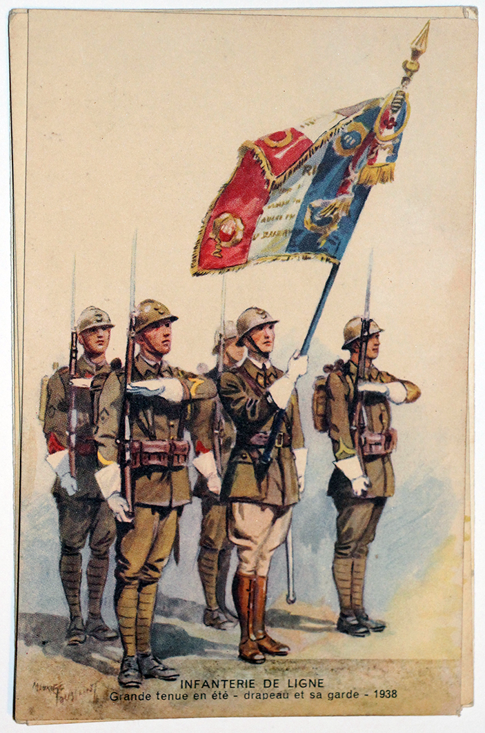 Armée Française - Infanterie de ligne - Garde du drapeau - 1938 - Maurice Toussaint