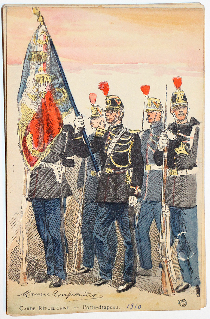 Armée Française - Garde Républicaine - Porte Drapeau - 1910 - Maurice Toussaint