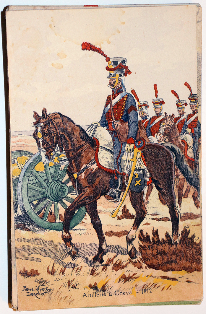 Uniforme - Artillerie à Cheval 1812 - Carte postale - Pierre Albert Leroux