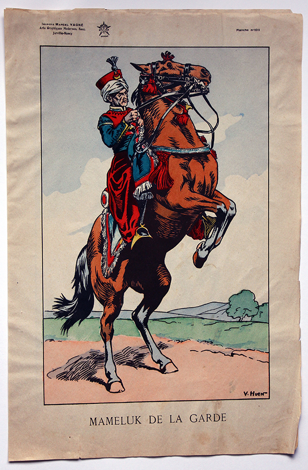 Planche Epinal / Jarville - Illustration de Victor Huen - 1er Empire - Uniformes - Mameluck de la Garde