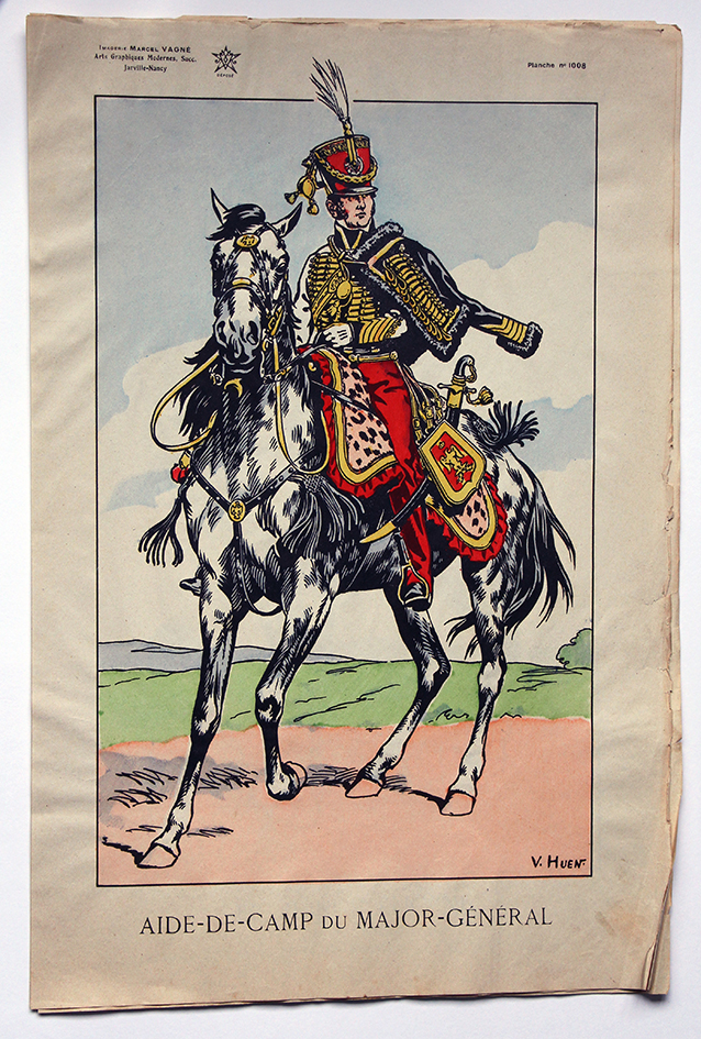 Planche Epinal / Jarville - Illustration de Victor Huen - 1er Empire - Uniformes - Aide de Camp