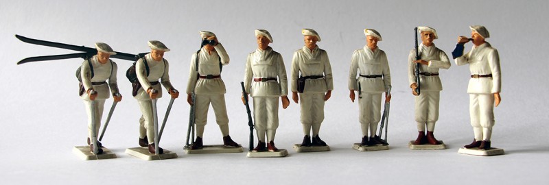 8 Figurines Starlux ancienne Chasseurs Alpins