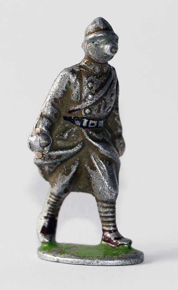 Figurine Quiralu ancienne Infanterie Masque Gaz 1940