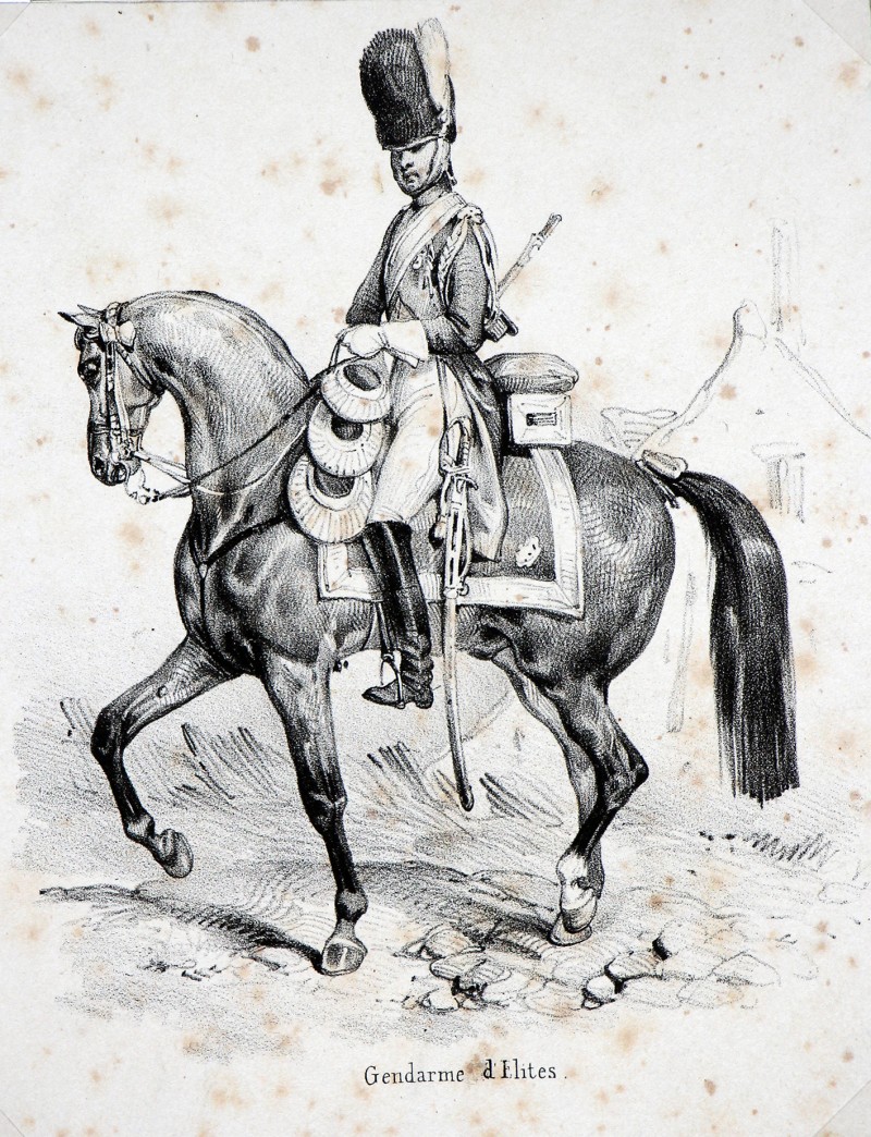 Lot de gravure extraits de planche de Adam - Soldats uniformes Révolution/1er Empire