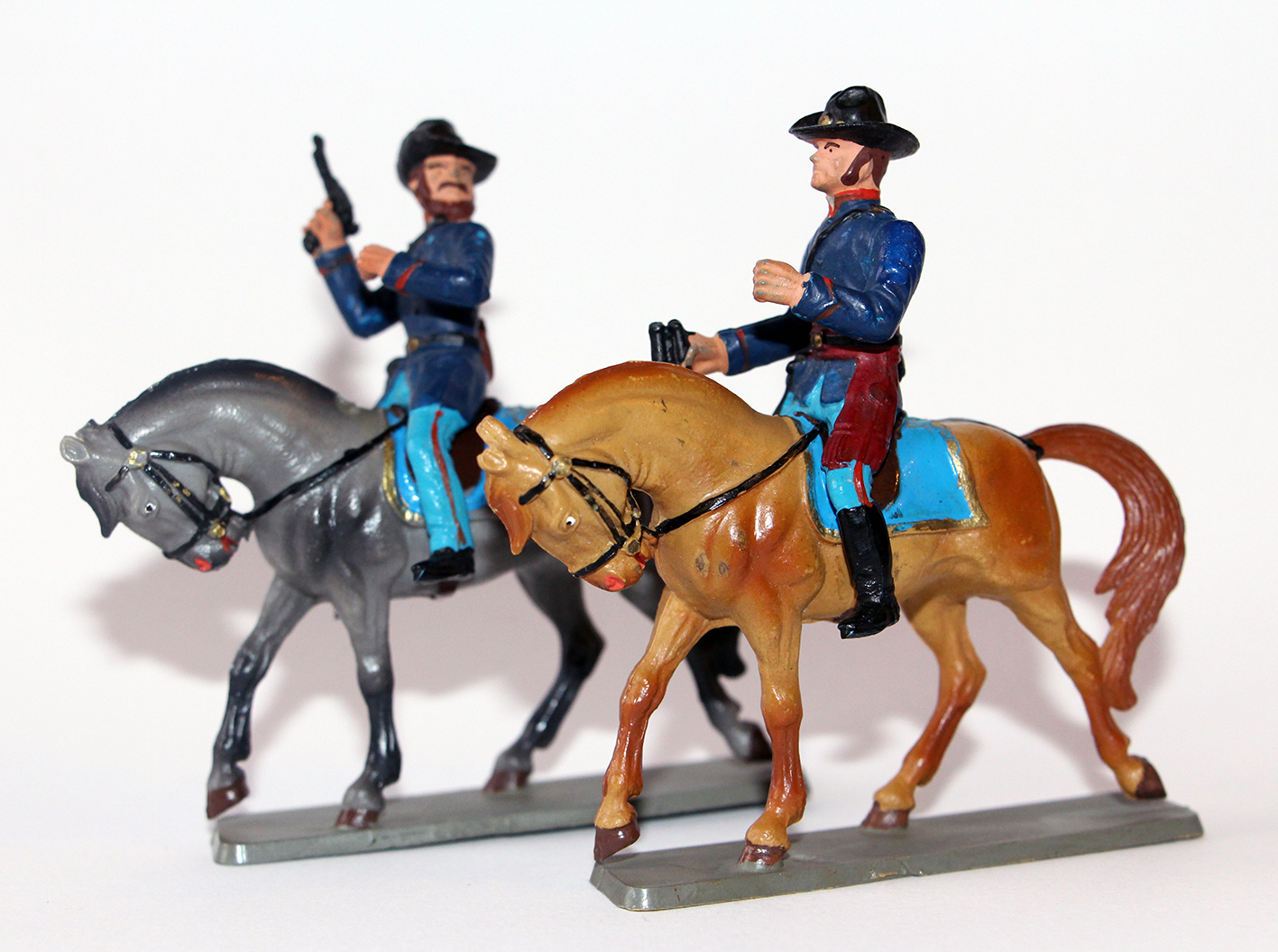 Figurines Starlux anciennes 2 Cavaliers Union Nordiste Complets