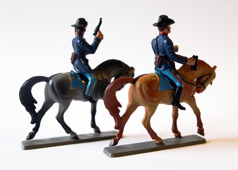 Figurines Starlux anciennes 2 Cavaliers Union Nordiste Complets