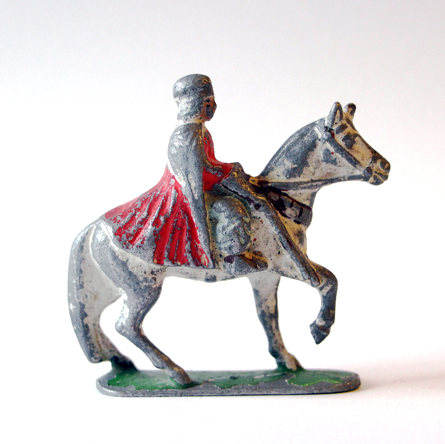 Figurine Quiralu ancienne Cavalier Spahi à Cheval