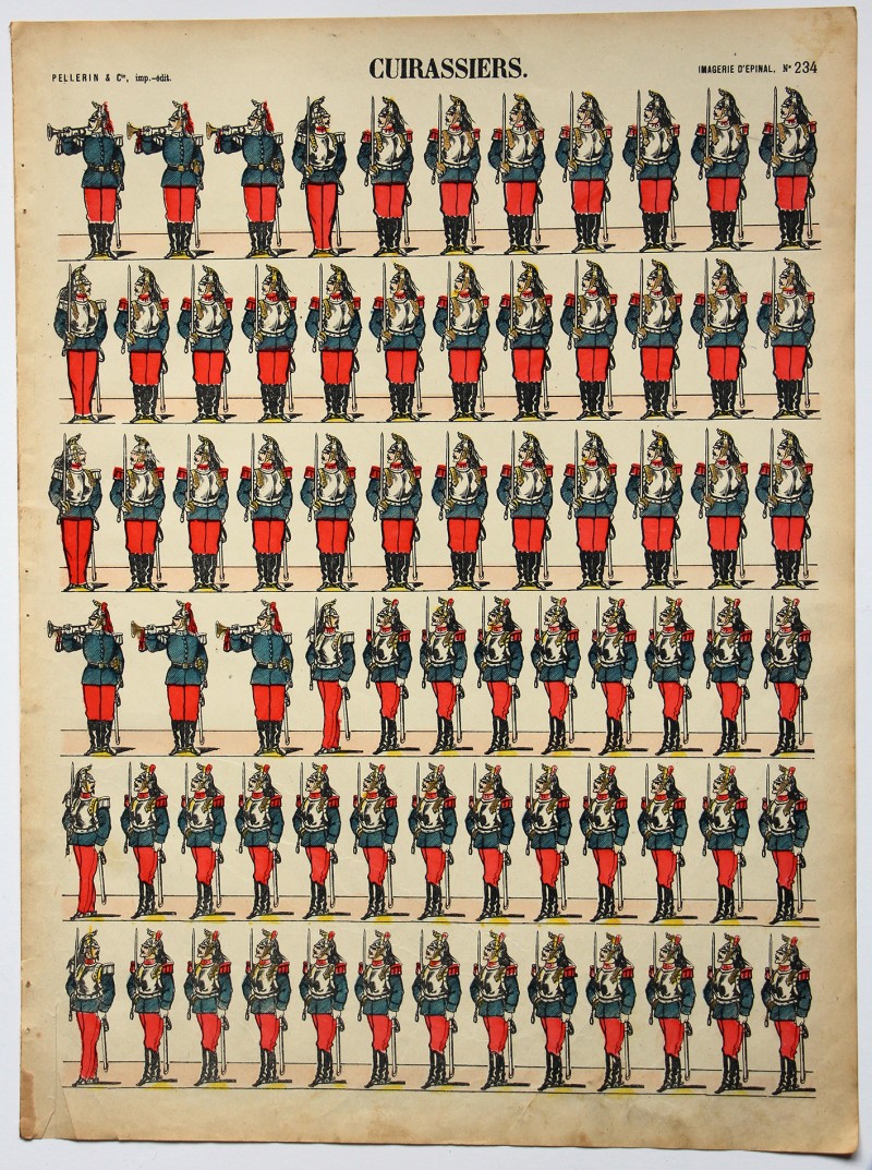 Planche imagerie Epinal - Pellerin Editeur - N°234 - Cuirassiers 3e République