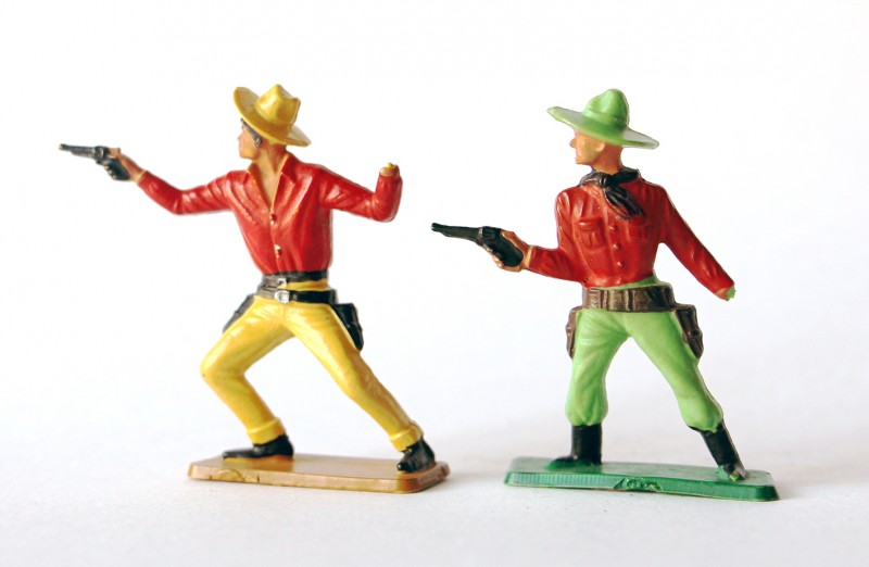 2 Figurines Starlux Cowboy