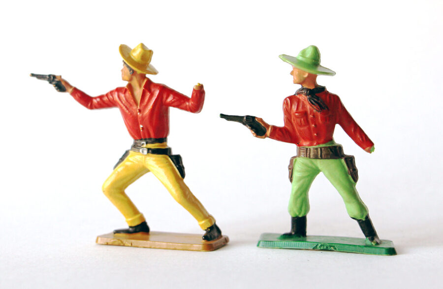 2 Figurines Starlux Cowboy