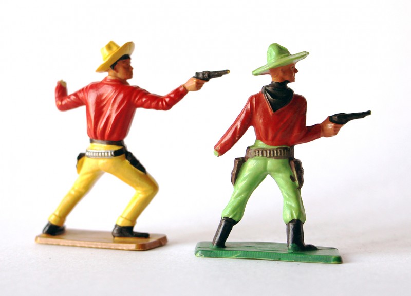 2 Figurines Starlux Cowboy