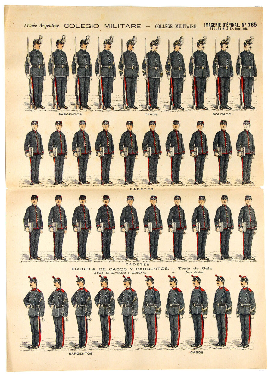 6 Planches Imagerie Epinal - Armée Argentine - Divers