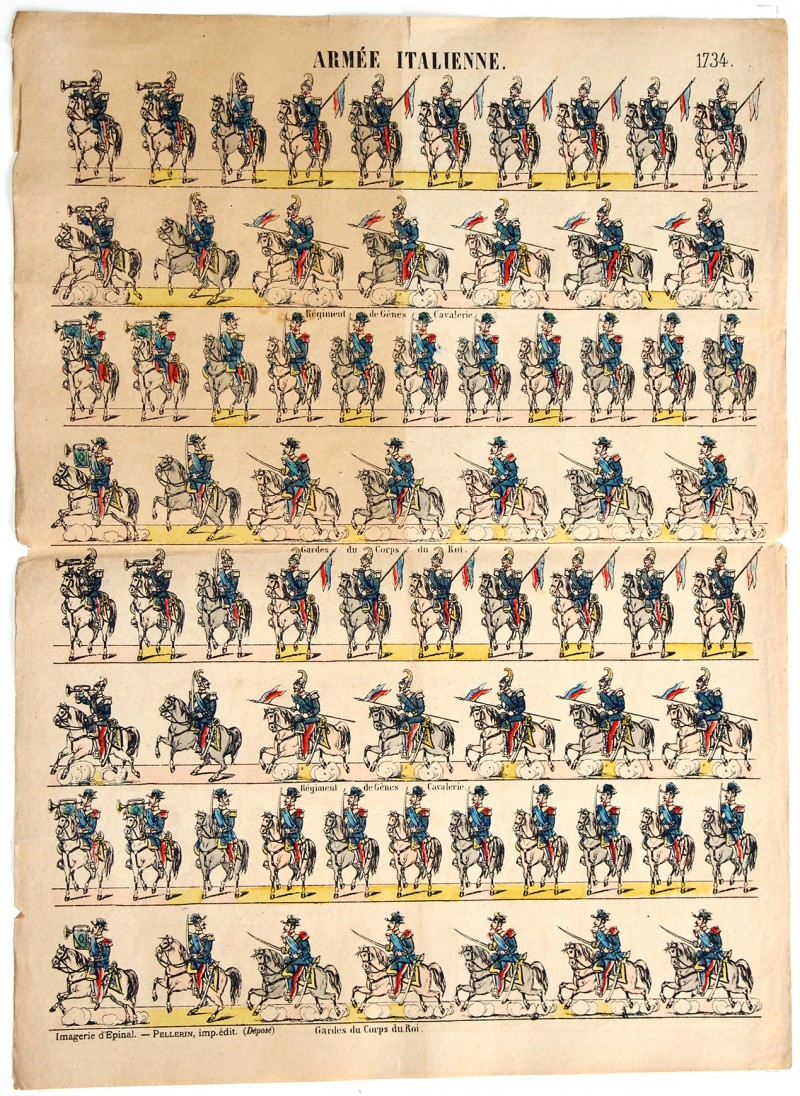 18 Planches Nouvelle Imagerie Epinal - Divers - Armée Italienne