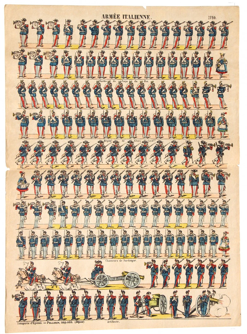 18 Planches Nouvelle Imagerie Epinal - Divers - Armée Italienne