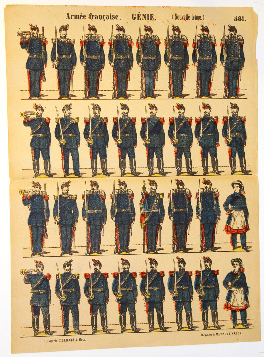 Planche imagerie Metz - Delhalt Editeur - N°581 - Génie - Armée Française