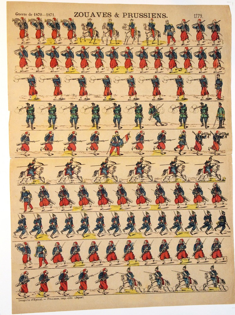 Planche imagerie Epinal - Pellerin Editeur - N°1778 - Infanterie Française - Armée Française - Guerre 1870/71