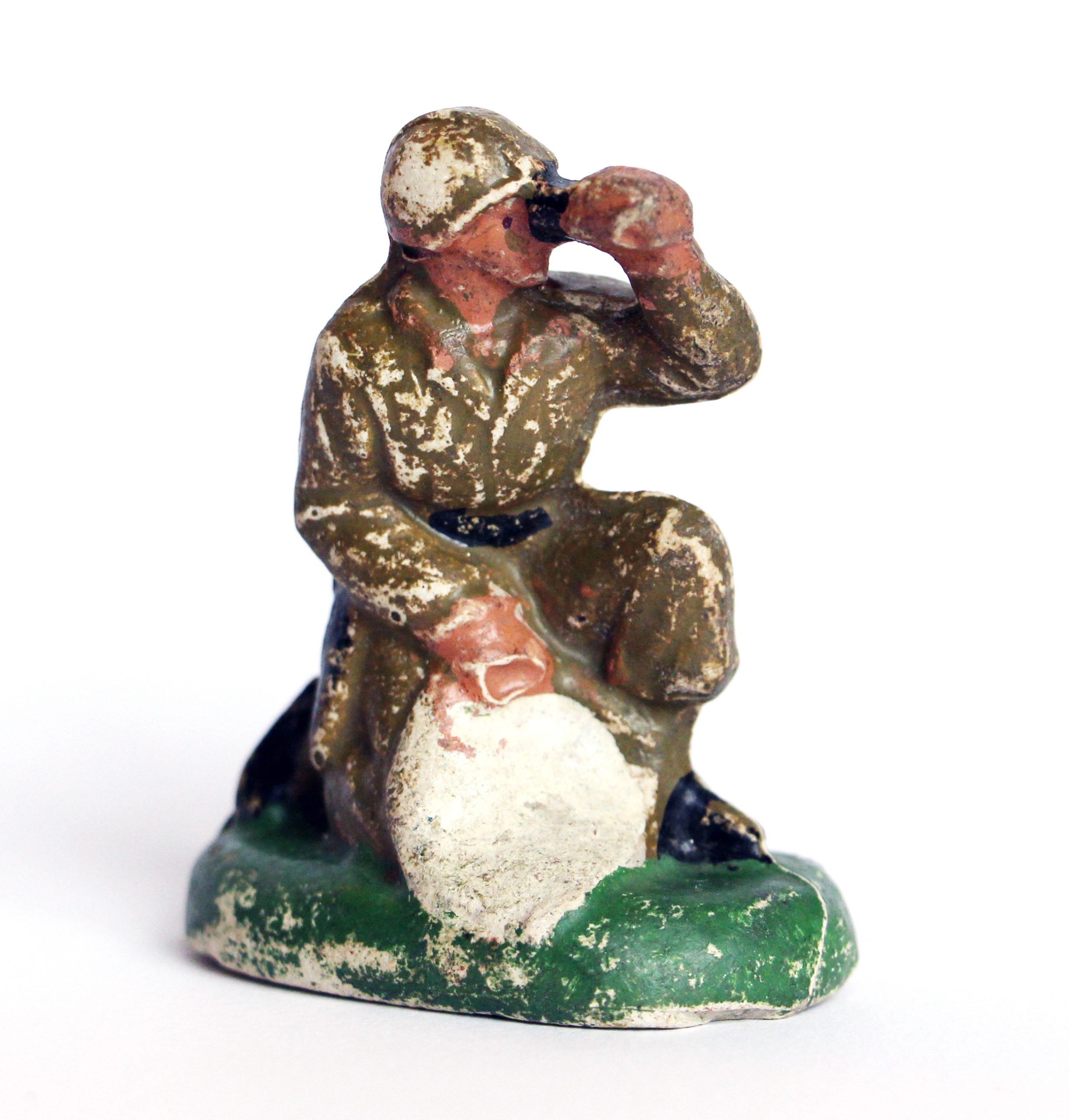 Ancienne Figurine Composite Armée Soldat Platre 1945