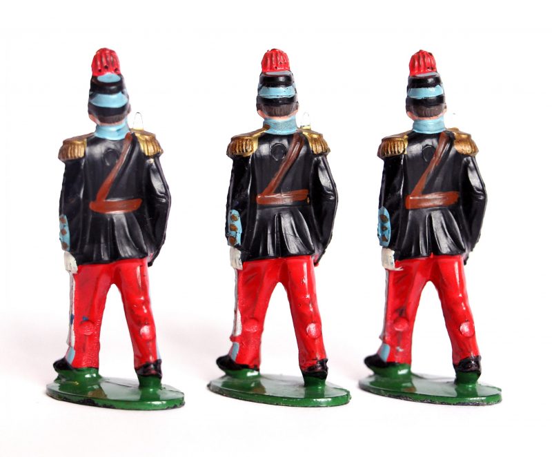 5 Figurines Type Quiralu Infanterie St Cyr - Plastique - Peinture d'origine