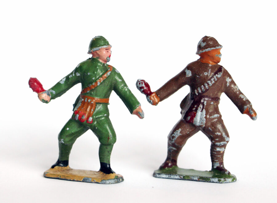 2 Figurines Plomb Creux - Grenadiers - Repeintes