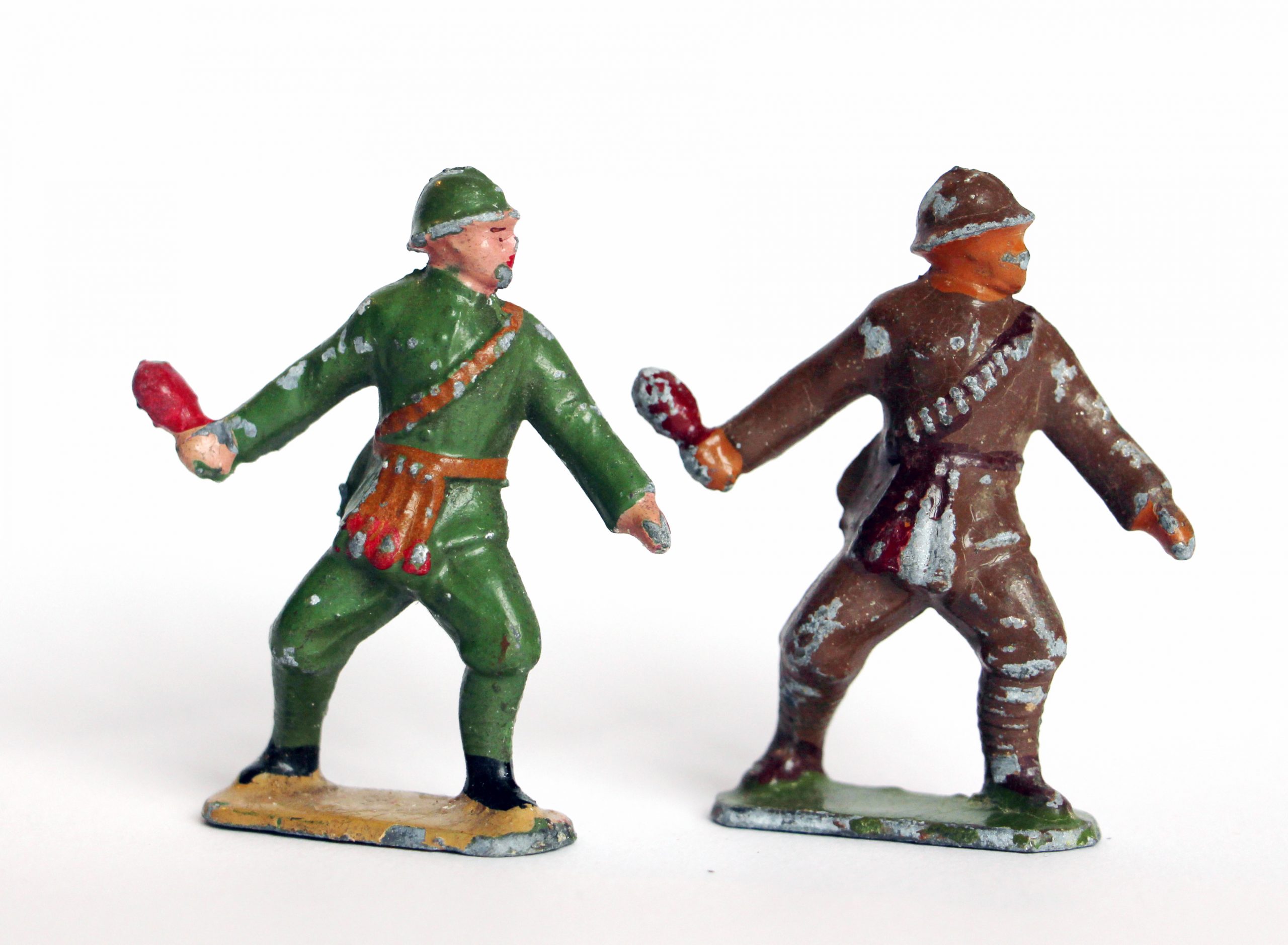 2 Figurines Plomb Creux - Grenadiers - Repeintes