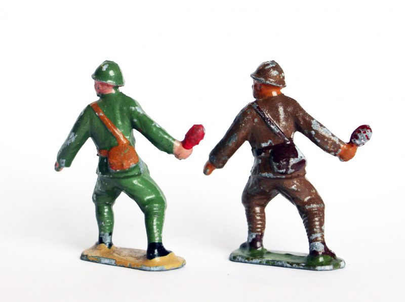 2 Figurines Plomb Creux - Grenadiers - Repeintes