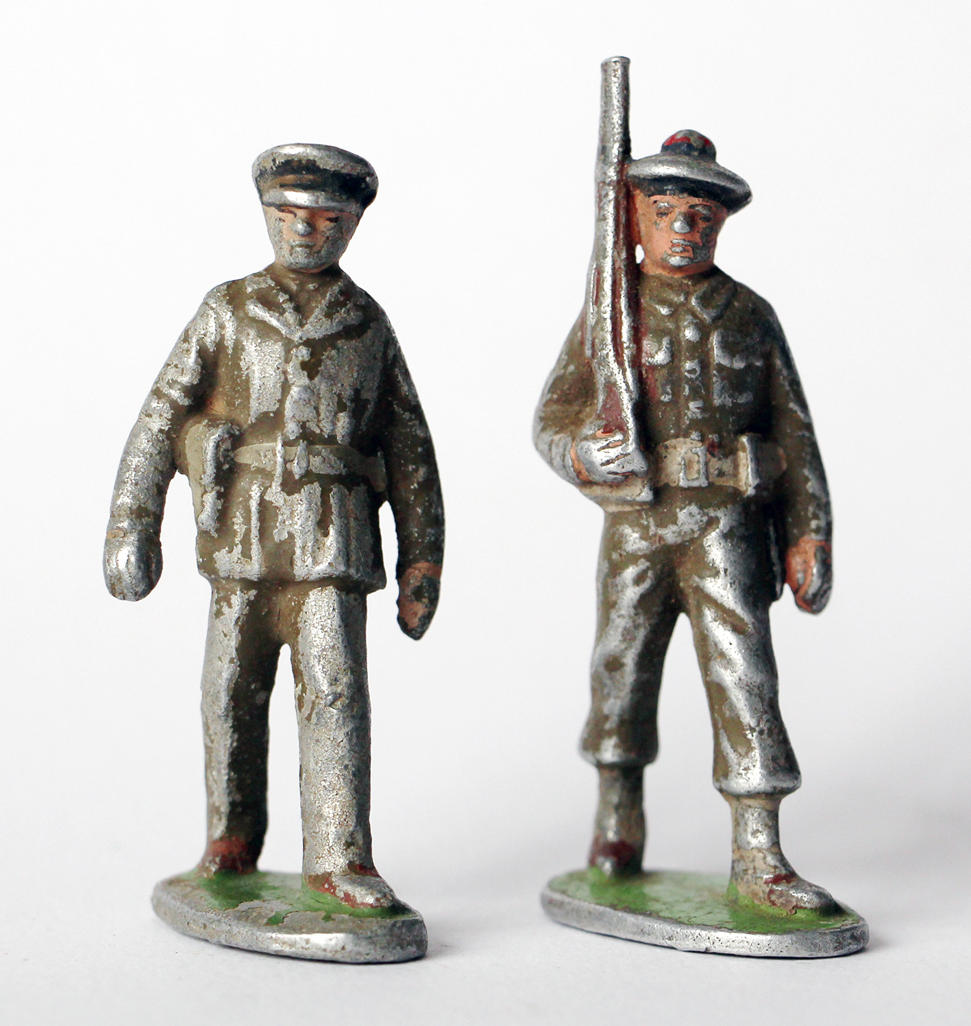 2 Figurines Quiralu anciennes Infanterie France 1950