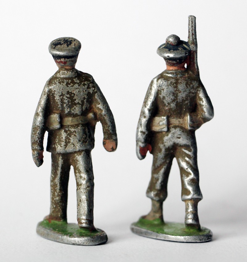 2 Figurines Quiralu anciennes Infanterie France 1950