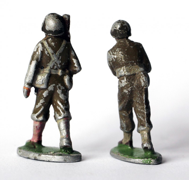 2 Figurines Quiralu ancienne Infanterie France 1950