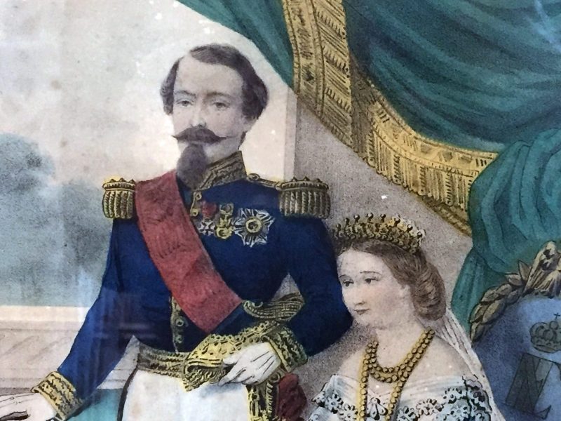 IMG_4465 Gravure XIX - Imagerie Populaire - 2nd Empire - Famille Impériale - Napoléon III et Eugénie