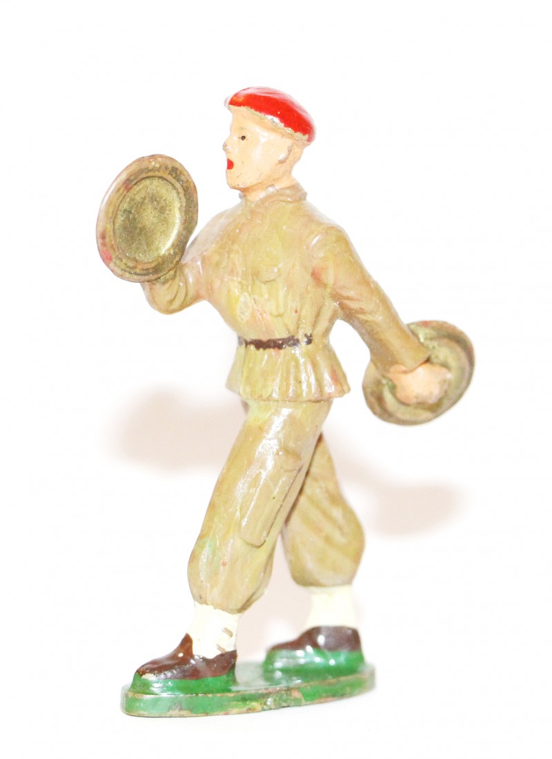 10 Figurines Starlux - Parachutistes - Défilé - Musique - France - Béret rouge