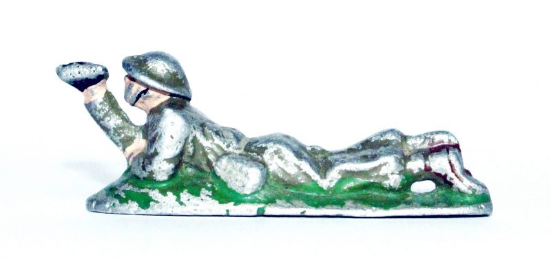 Figurine Quiralu ancienne Infanterie Anglaise 1940 Observateur Couché