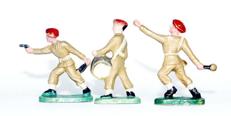 Figurines Ancienne Plastique - Parachutistes - Béret Rouge - Année 50
