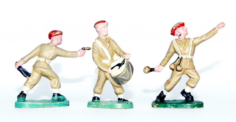 Figurines Ancienne Plastique - Parachutistes - Béret Rouge - Année 50