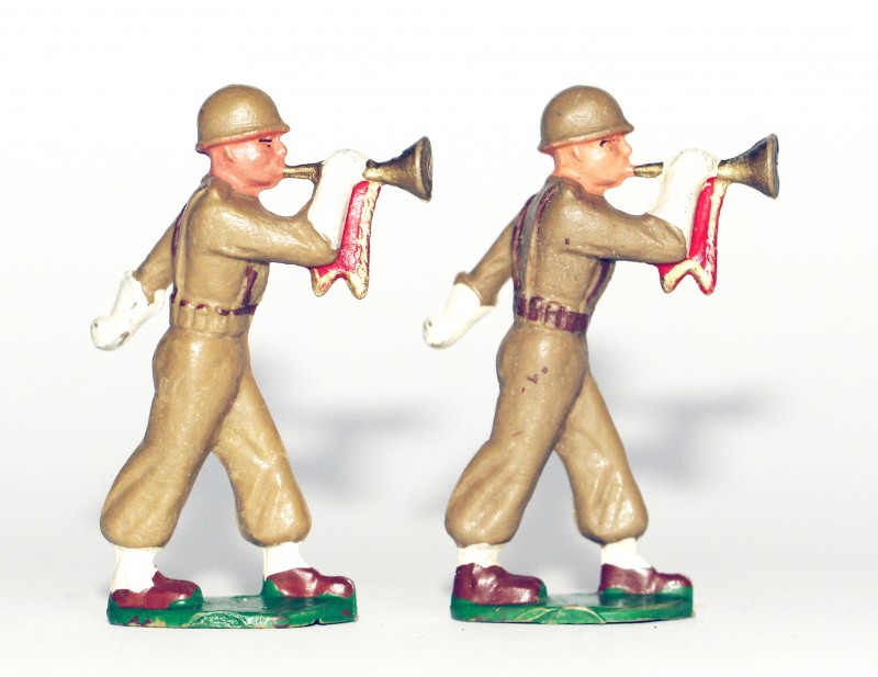 10 Figurines Starlux - Infanterie - Défilé - Musique - France