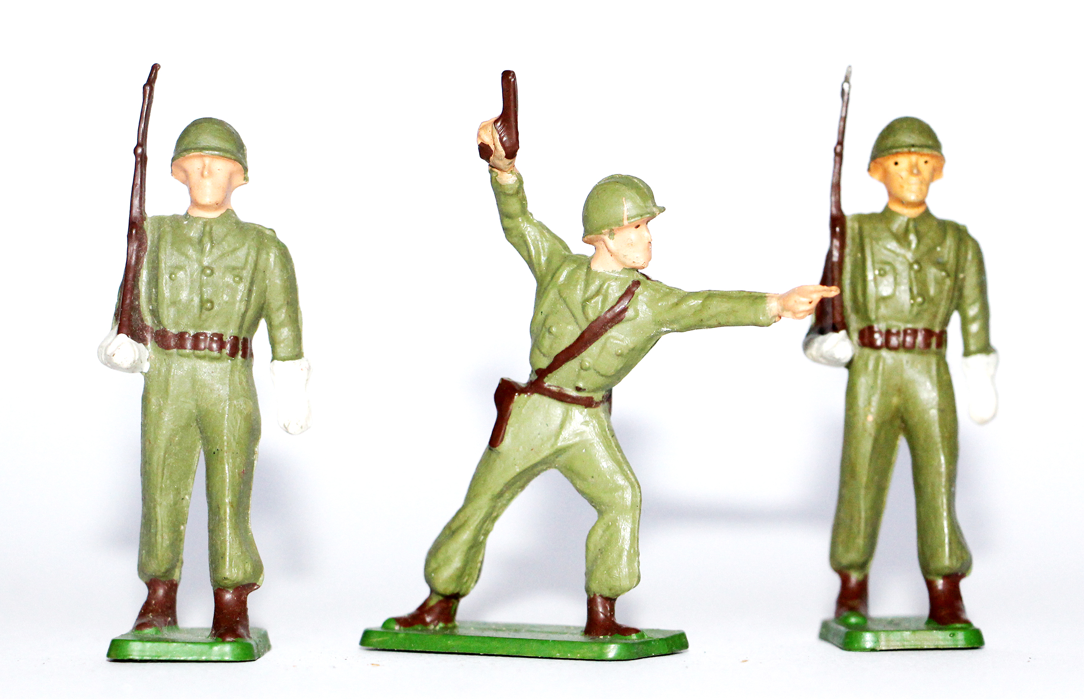 3 Figurines Starlux - Infanterie - Défilé - Musique - France