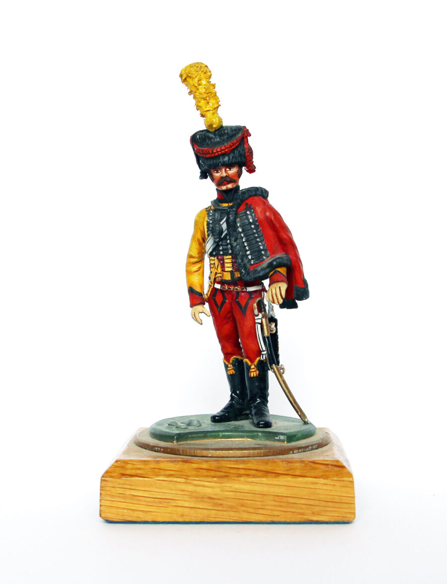 Figurine Series 77 - Peinture collectionneur - Trompette Hussard 9em Régiment - 1er Empire 1810 - Compagnie d'Elite